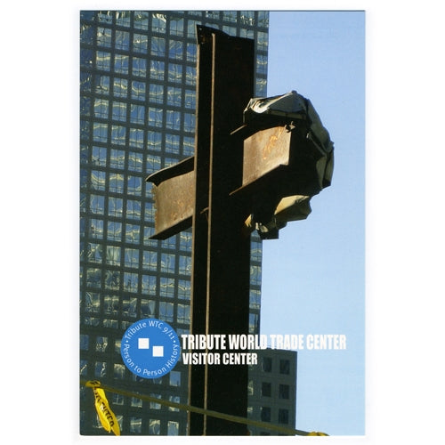 Recovered World Trade Center Steel Cross Postcard -  Gifts at the 9/11 Tribute Museum